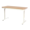 Výškově nastavitelný stůl OfficeTech 3, 120 x 60 cm, bílá / dub