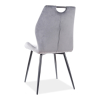 Jídelní židle Arco Velvet, světle šedá / černá