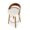 Barová židle Braxton, hnědá / krémová