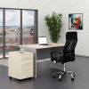 Sestava kancelářského nábytku SimpleOffice 1, 120 cm, dub světlý / šedá