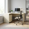 Sestava kancelářského nábytku SimpleOffice 2, 140 cm, levá, bříza