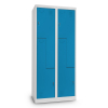 Kovová šatní skříňka Z, 80 x 50 x 180 cm, cylindrický zámek, modrá - RAL 5012