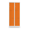 Kovová šatní skříňka Z, 80 x 50 x 180 cm, otočný zámek, oranžová - RAL 2004