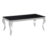 Konferenční stolek Prince - obdélník, černá / stříbrná