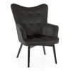 Křeslo Camden Velvet, černá