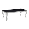 Jídelní stůl Prince 180 x 90 cm, černá / stříbrná