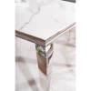 Jídelní stůl Prince II 150 x 90 cm, mramor / stříbrná