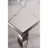 Jídelní stůl Prince II 150 x 90 cm, mramor / stříbrná