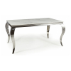 Jídelní stůl Prince II 180 x 90 cm, mramor / stříbrná