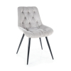 Jídelní židle Praga Velvet, světle šedá