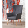 Křeslo Cotto, tmavě šedá