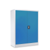 Střední univerzální kovová skříň, 90 x 40 x 120 cm, cylindrický zámek, modrá - ral 5012