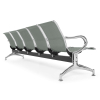 Kovová lavice do čekárny REST, 5-sedák, šedá