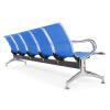 Kovová lavice do čekárny REST, 5-sedák, modrá