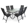Zahradní sestava Varelo - 6 míst, černá