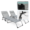 Zahradní lehátko Gemino, šedá