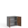 Nízká skříň Manager 79,9 x 42,2 x 80 cm, ořech warmia / šedá