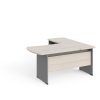 Rohové pracovní místo Manager 160 x 160 cm, levé, akát světlý / šedá