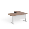 Rohové pracovní místo Manager 160 x 160 cm, levé, ořech warmia / šedá