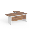 Rohové pracovní místo Manager 180 x 160 cm, levé, ořech warmia / bílá