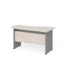 Rohový stůl Manager 140 x 80 cm, levý, akát světlý / šedá