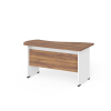 Rohový stůl Manager 140 x 80 cm, levý, ořech warmia / bílá