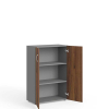 Střední skříň Manager 79,8 x 42,2 x 119,5 cm, ořech warmia / šedá
