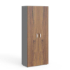 Vysoká skříň Manager 79,9 x 42,2 x 196,5 cm, ořech warmia / šedá