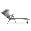 Zahradní lehátko Rubino, černá / šedá