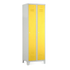 Kovová šatní skříňka, 60 x 50 x 190 cm, pevné nohy, cylindrický zámek, žlutá - ral 1023