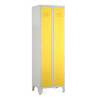 Kovová šatní skříňka, 60 x 50 x 191,5 cm, nastavitelné nožky, cylindrický zámek, žlutá - ral 1023