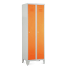 Kovová šatní skříňka, 60 x 50 x 191,5 cm, nastavitelné nožky, cylindrický zámek, oranžová - ral 2004