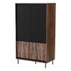 Šatní skříň Stuga, ořech / černá