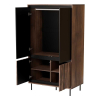 Šatní skříň Stuga, ořech / černá