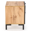 Noční stolek Maisie, dub kraft / černá