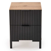 Noční stolek Maisie, dub kraft / černá