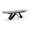 Jídelní stůl Sublime, černý mramor / černá