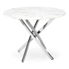 Jídelní stůl Raymond 3, mramor / stříbrná