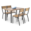 Jídelní set Graham 4+1, přírodní dřevo / černá