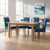 Jídelní židle Clarion II, modrá / dub medový