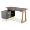 Psací stůl Edwin rohový, antracit / dub wotan