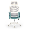 Kancelářská židle Fidato II, tyrkysová / bílá