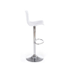 Barová židle Laura, bílá / stříbrná