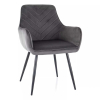 Jídelní židle Maya Velvet, šedá