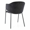 Jídelní židle Serilda Velvet, černá