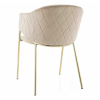 Jídelní židle Serilda Velvet II, béžová / zlatá
