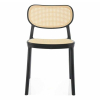Jídelní židle Tinsley, ratan / černá