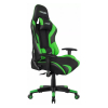 Herní židle MRacer, eko kůže, černá / zelená
