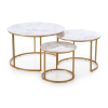 Konferenční stolek Tercera, mramor / zlatá