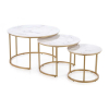 Konferenční stolek Tercera, mramor / zlatá